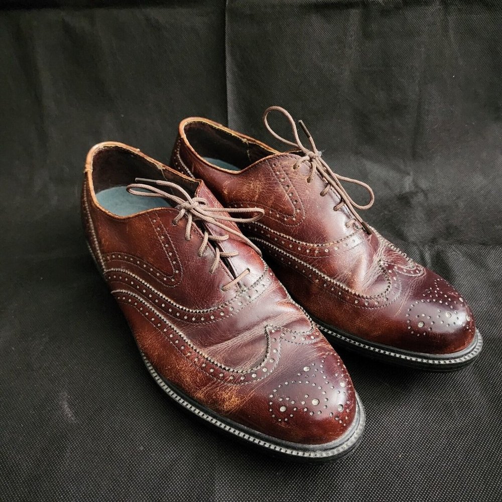 Men's Formal Comfort Leather Hush Puppies Bounce Oxford Lace Up Shoes Size 9